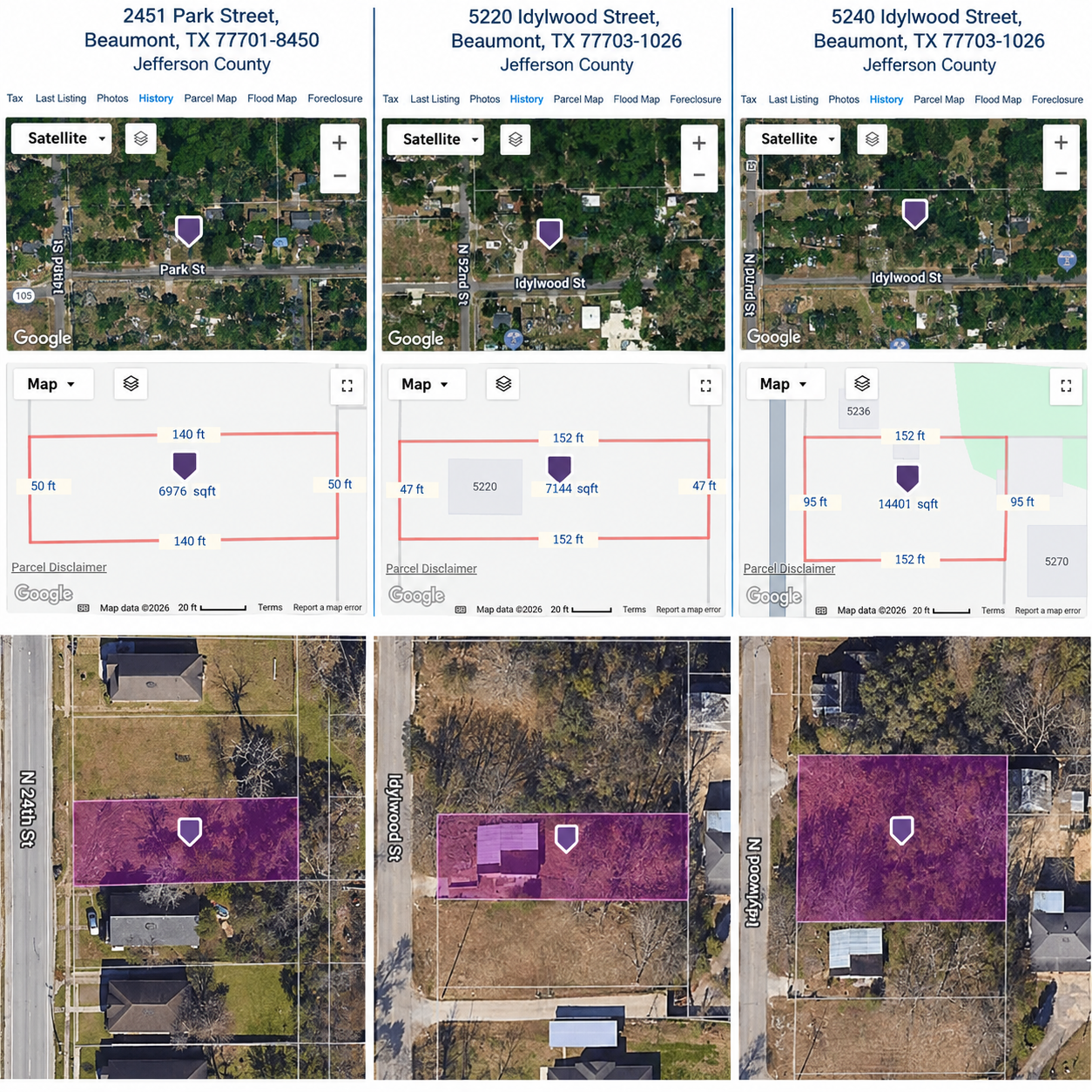 Vacant Residential Lot at 3 Lots in Beaumont, Beaumont, TX 77701