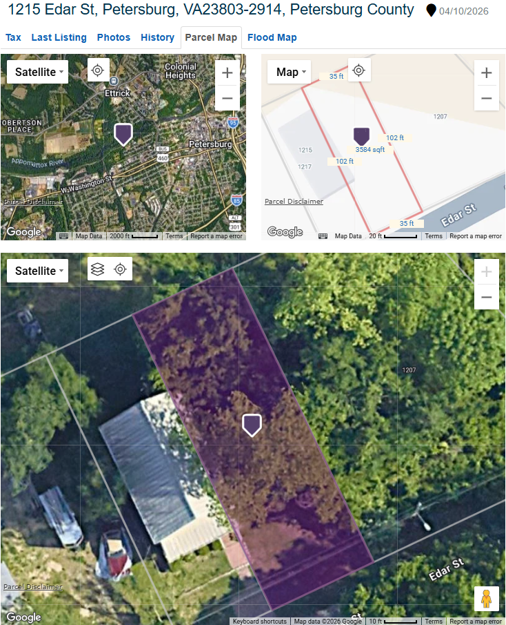 Terreno residencial en XXXX Edar St, Petersburg, VA 23803