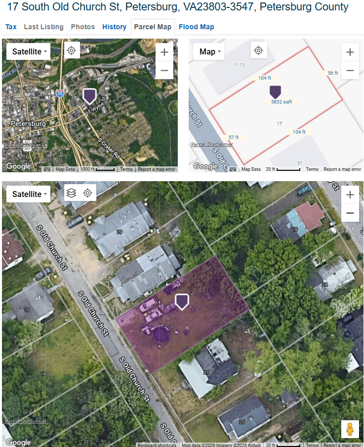Terreno residencial en XXXX S Old Church St, Petersburg, VA 23803